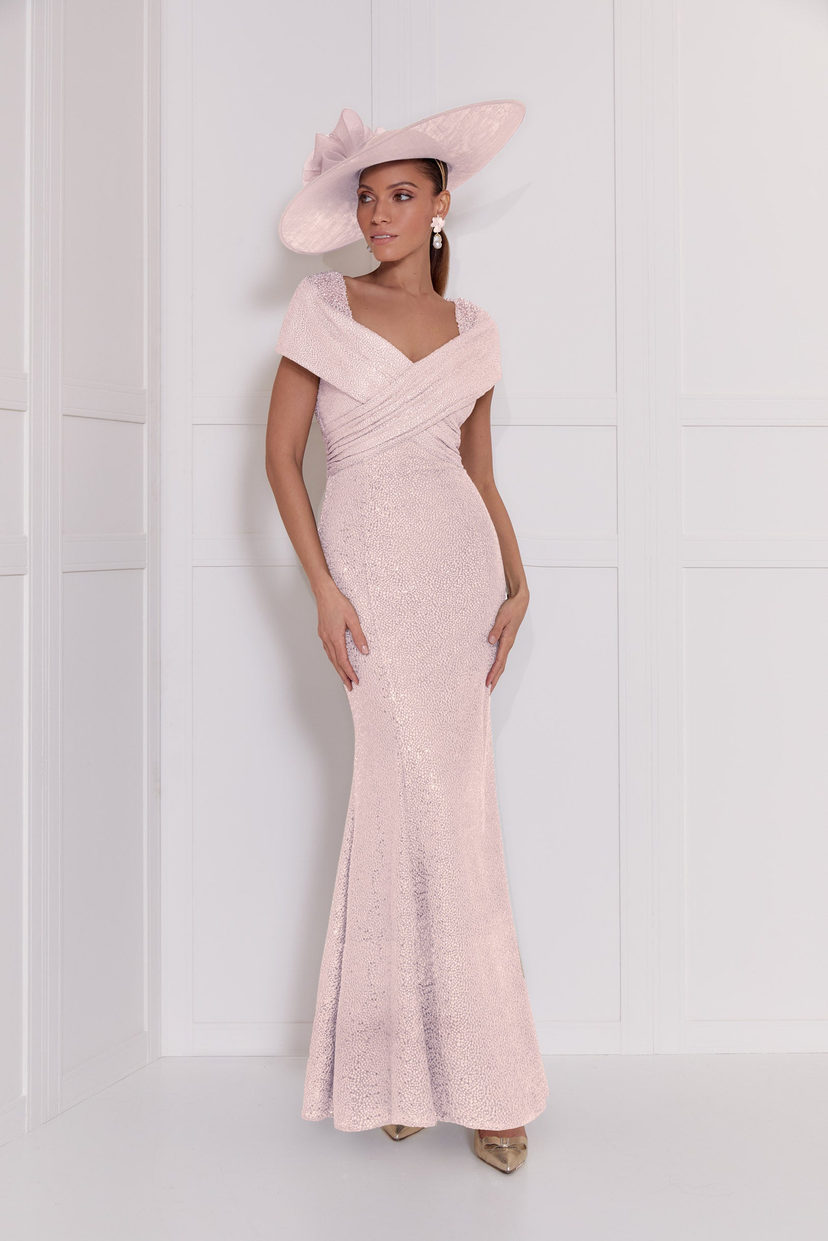 John Charles Pearl Dress and Jacket Chrome main image 1