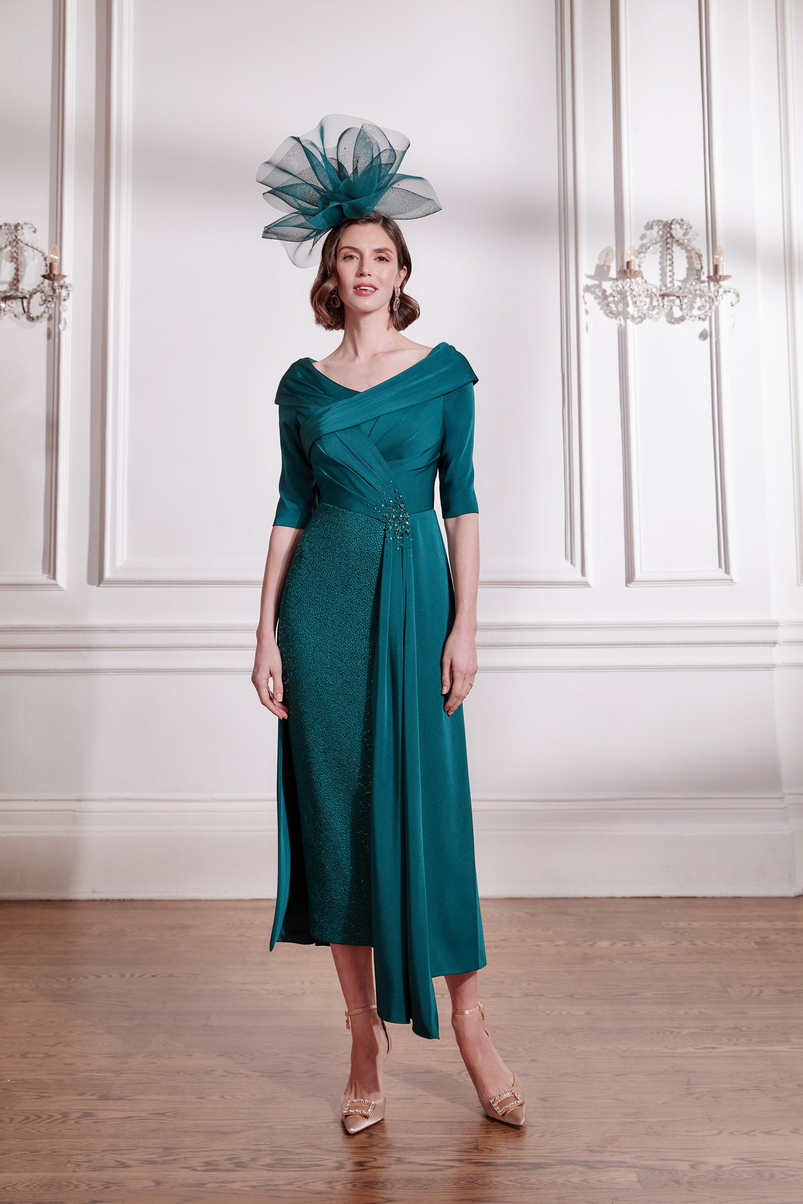 John Charles 29289 Forest Green Mother of the Bride Dress