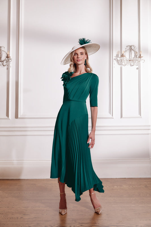 John Charles Forest Green Mother of The Bride Dress