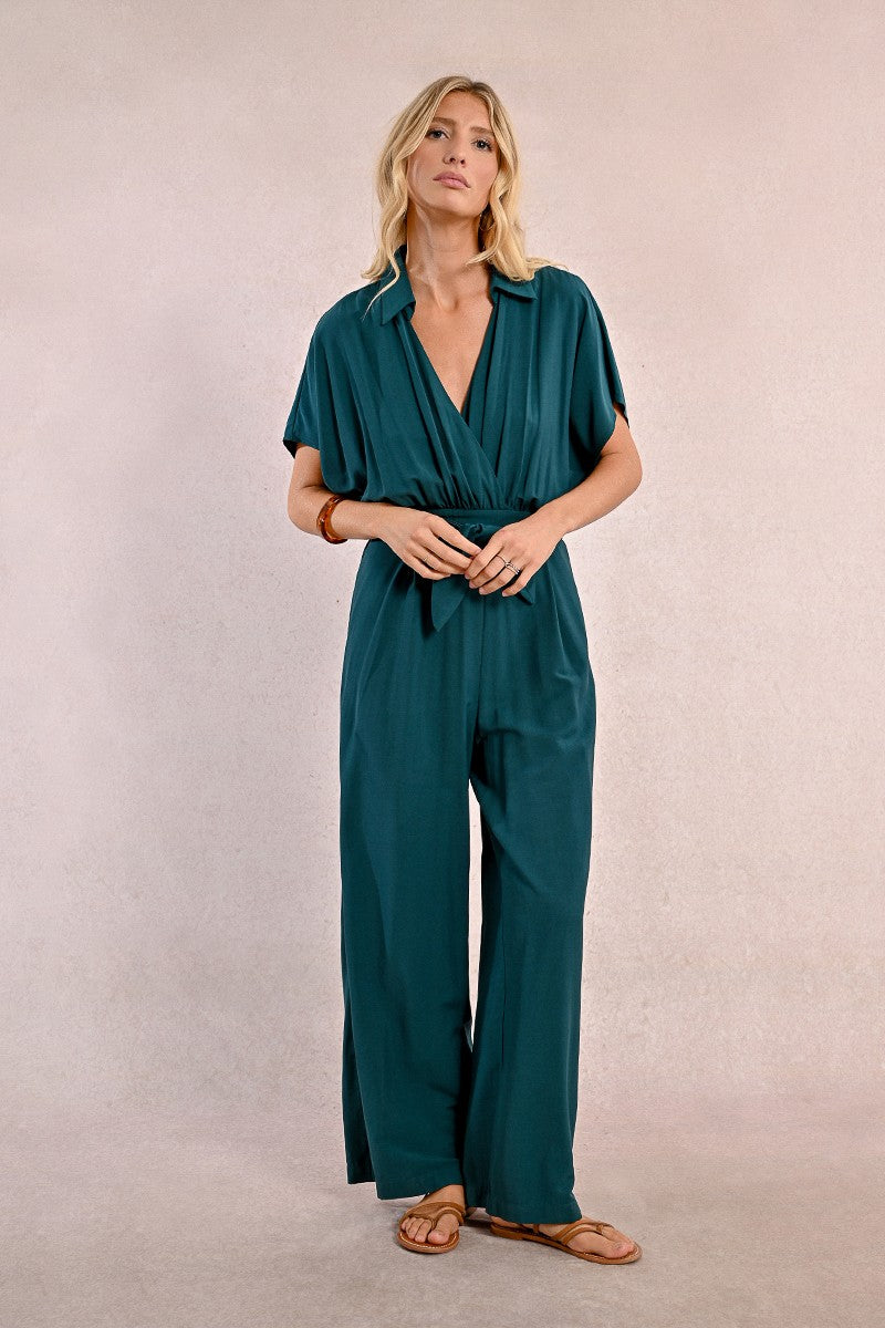 Molly Bracken LA1340DP Petrol Blue Jumpsuit