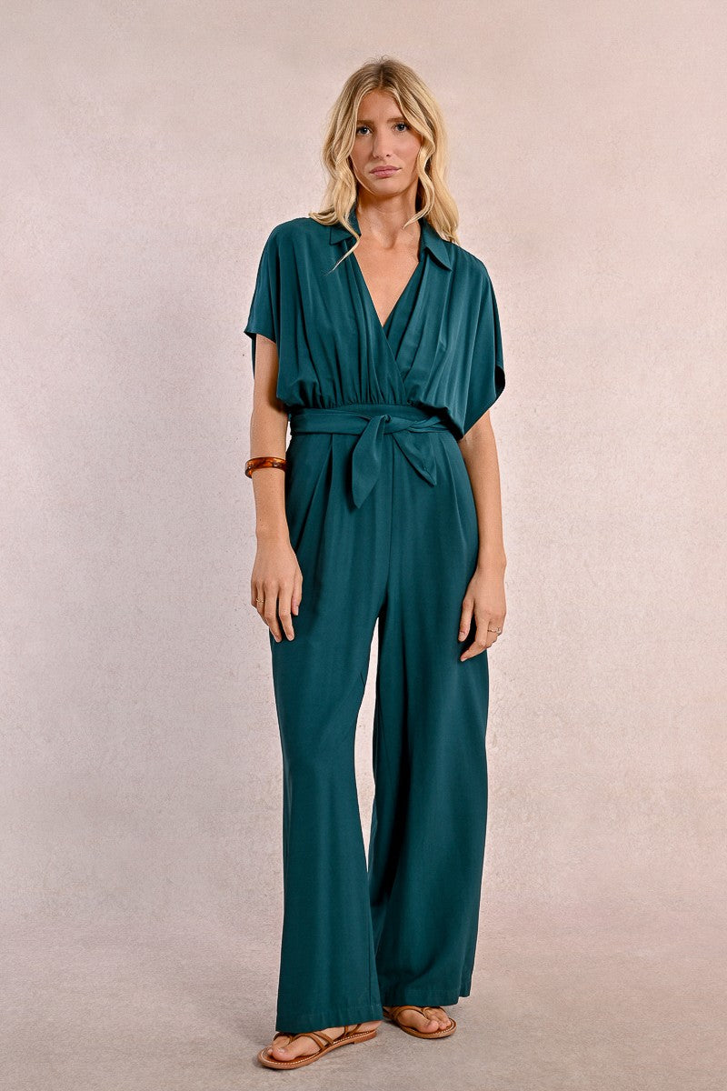 Molly Bracken LA1340DP Petrol Blue Jumpsuit