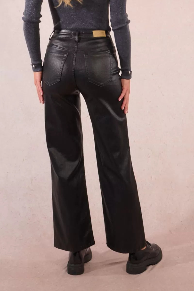 Molly Bracken E1698BDH Black Leather Pants