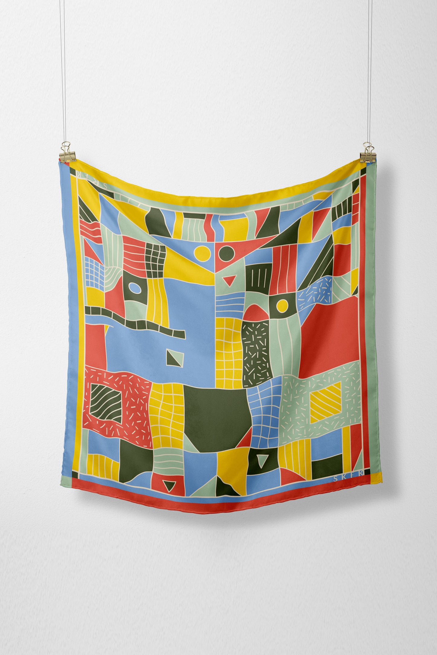 SKFK Multi Colour Square Scarf WSC00374