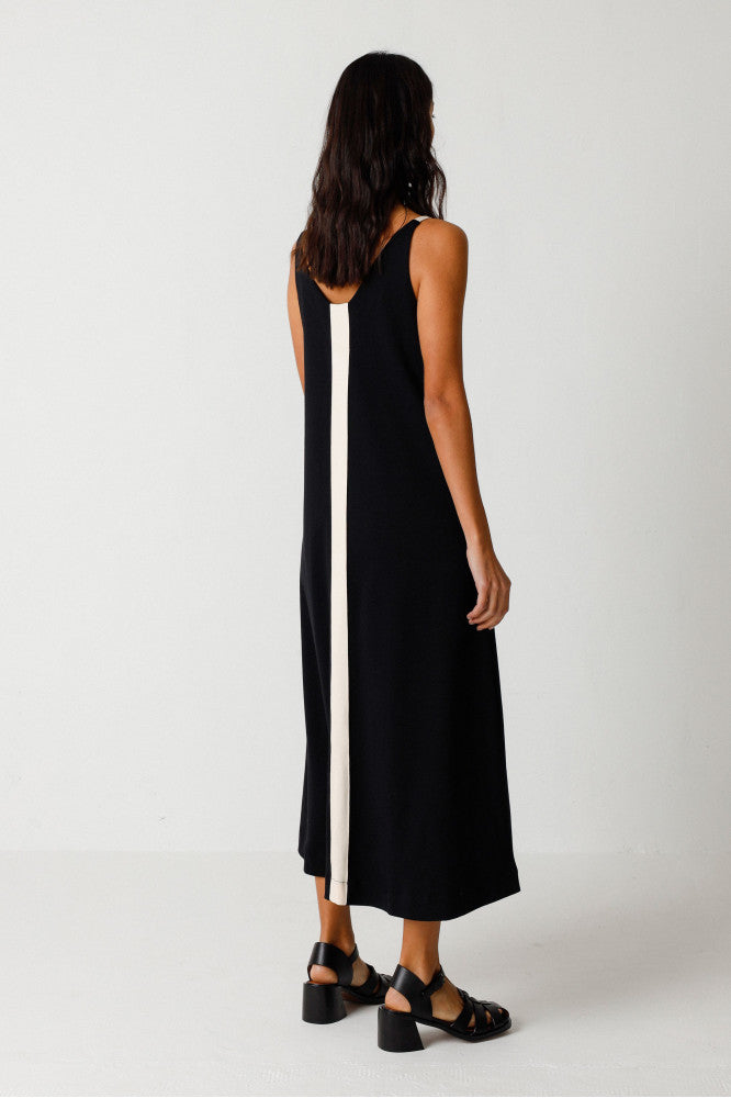 SKFK Zaine Black & White Stripe Dress