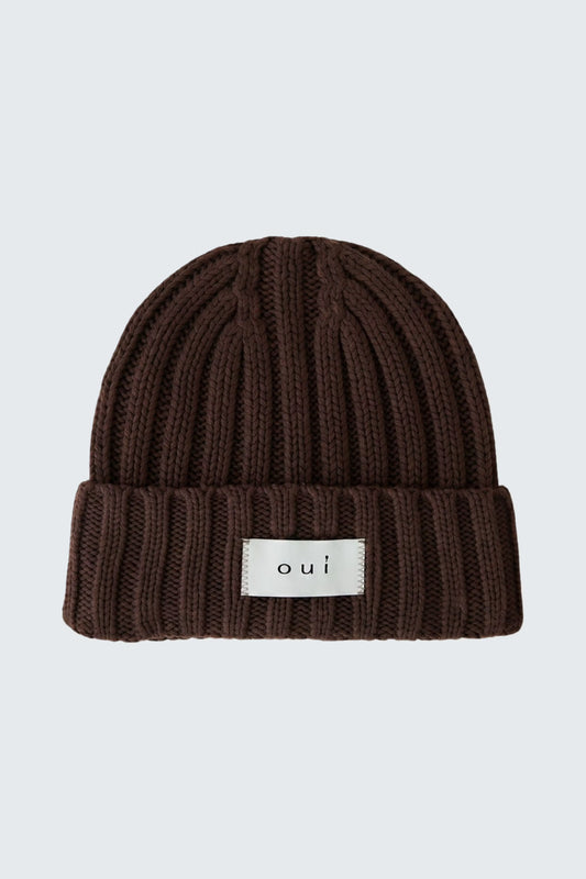 Oui 8936 Chocolate Beanie