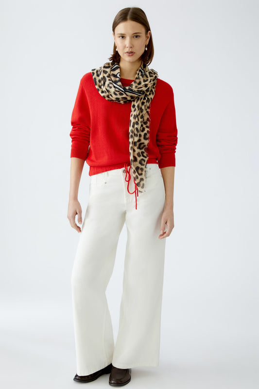 Oui 0100001 Camel Grey Scarf