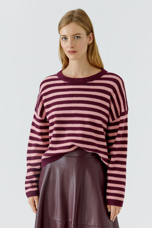 Oui 0092275 Dark Red Red Jumper