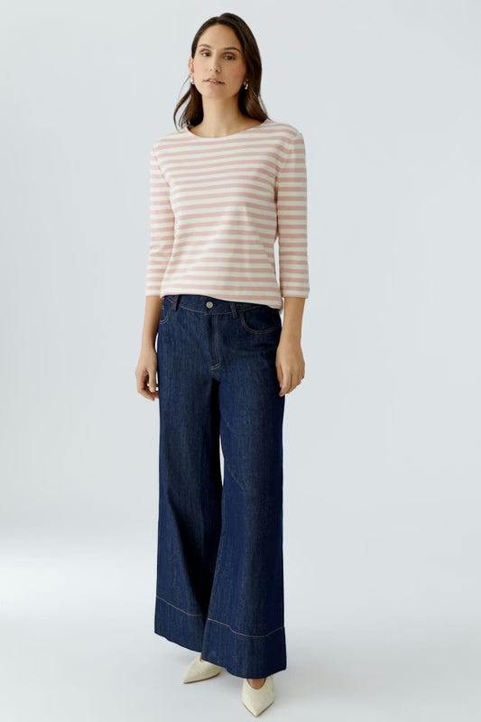 Oui Long Sleeve Stripe Top 96259