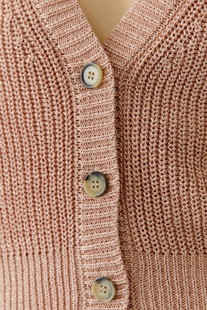 Oui Dusty Rose Cardigan 96500