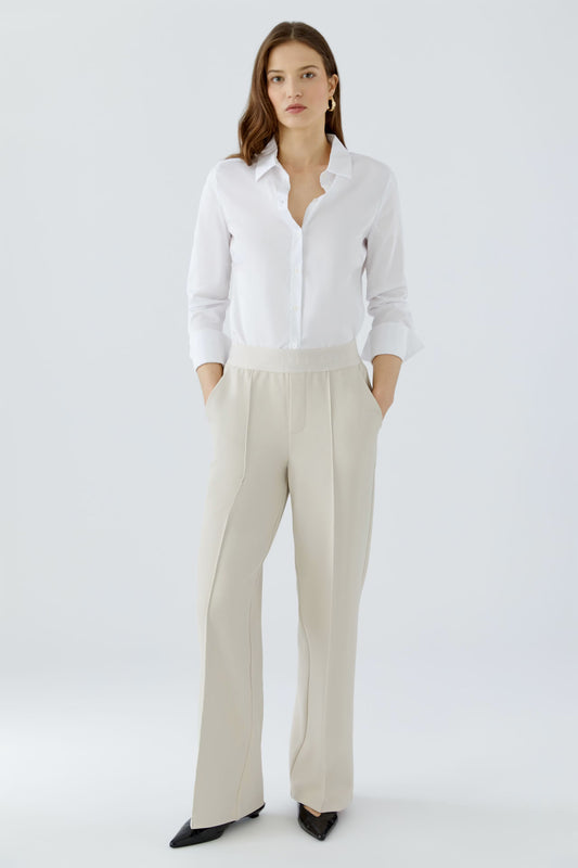 Oui 96566 Off White Lacy Trousers