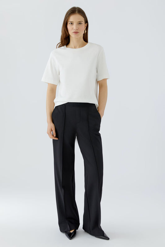 Oui 96566 Black Lacy Trousers