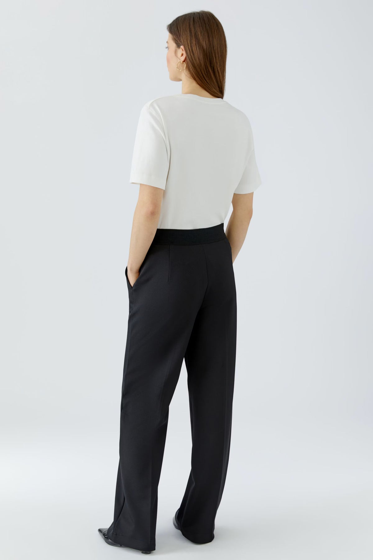 Oui 96566 Black Lacy Trousers