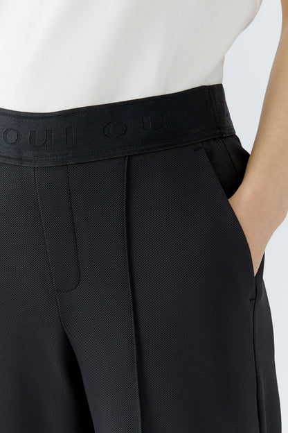 Oui 96566 Black Lacy Trousers