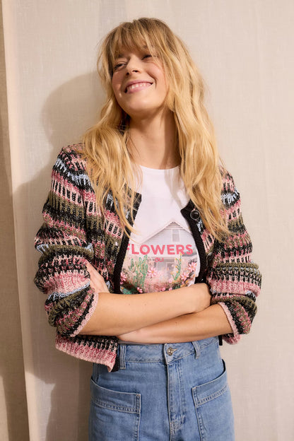 Oui Cardigan Multicoloured 96618