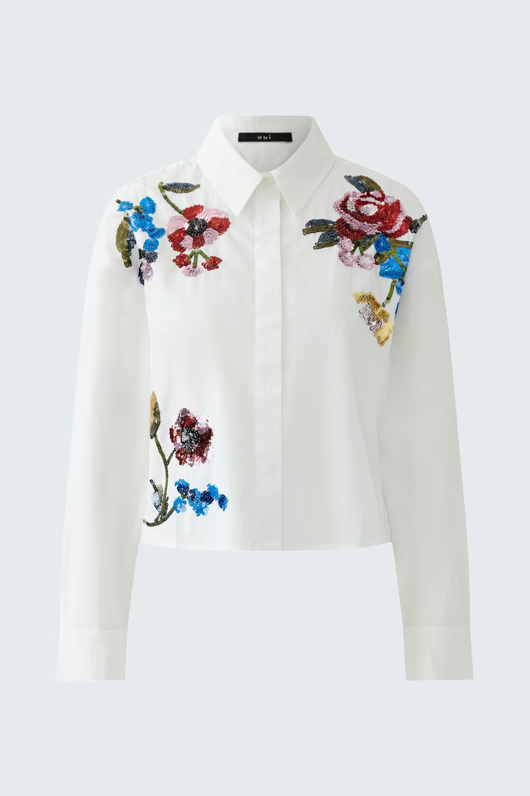 Oui White Shirt Applique 96723