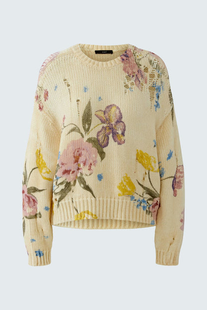 Oui Jumper Floral Multi 96776