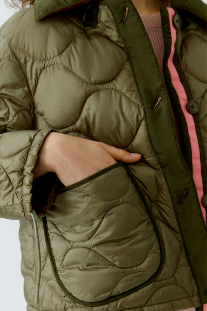 Oui Padded Coat Khaki Jacket 96883