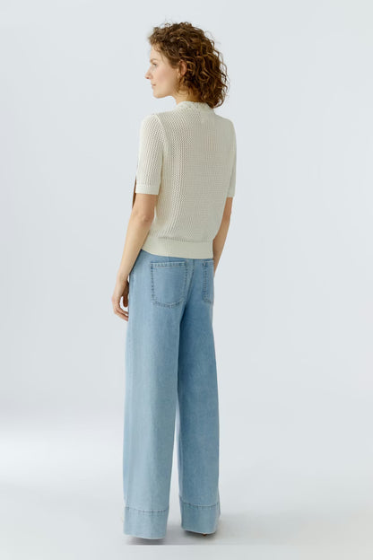 Oui Cardigan Suede Brown 97159