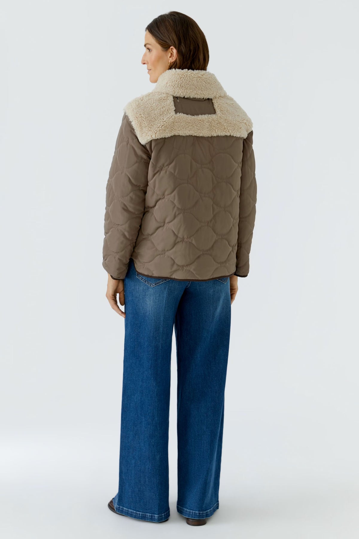 Oui 99075 Light Brown Stone Reversible Jacket