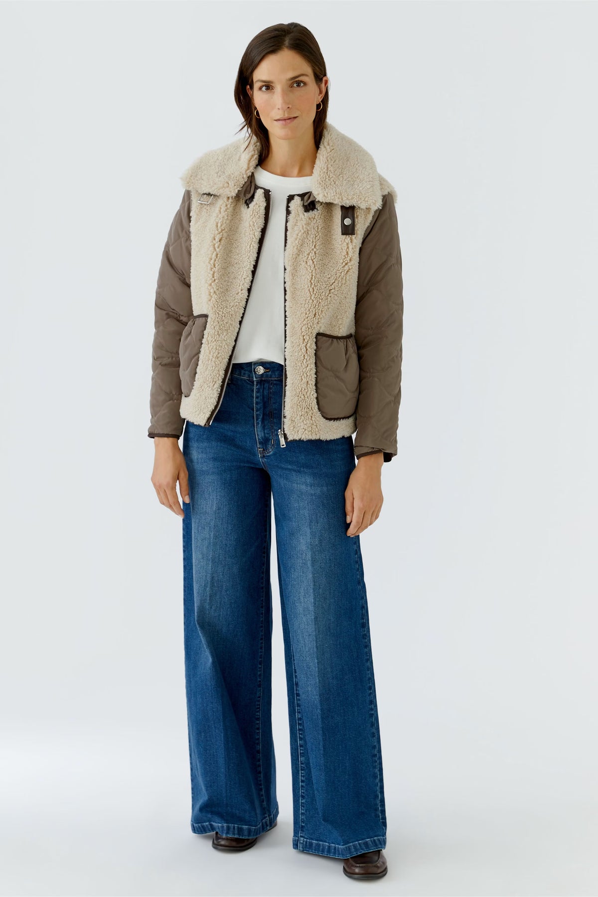 Oui 99075 Light Brown Stone Reversible Jacket