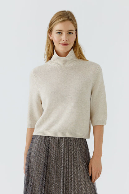 Oui 99806 Light Beige Knitted Jumper