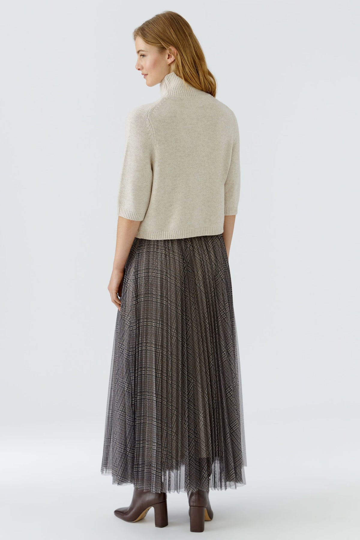 Oui 99806 Light Beige Knitted Jumper