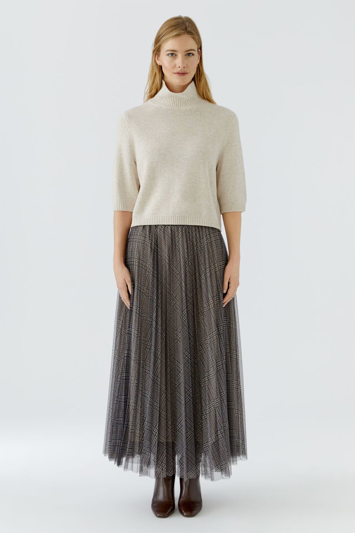 Oui 99806 Light Beige Knitted Jumper