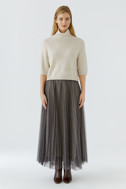 Oui 99806 Light Beige Knitted Jumper
