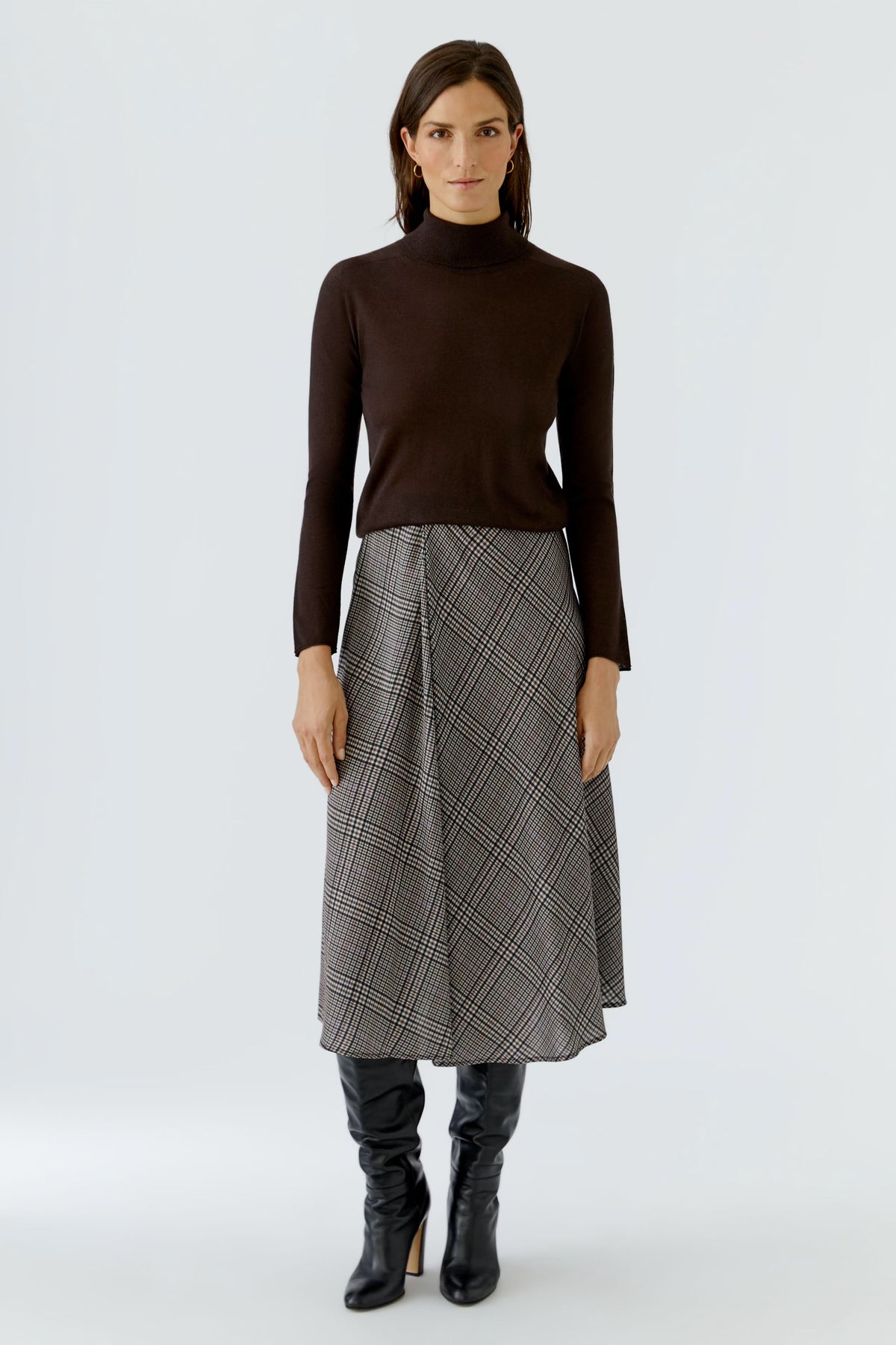 Oui 0099813 Chocolate Turtleneck Pullover