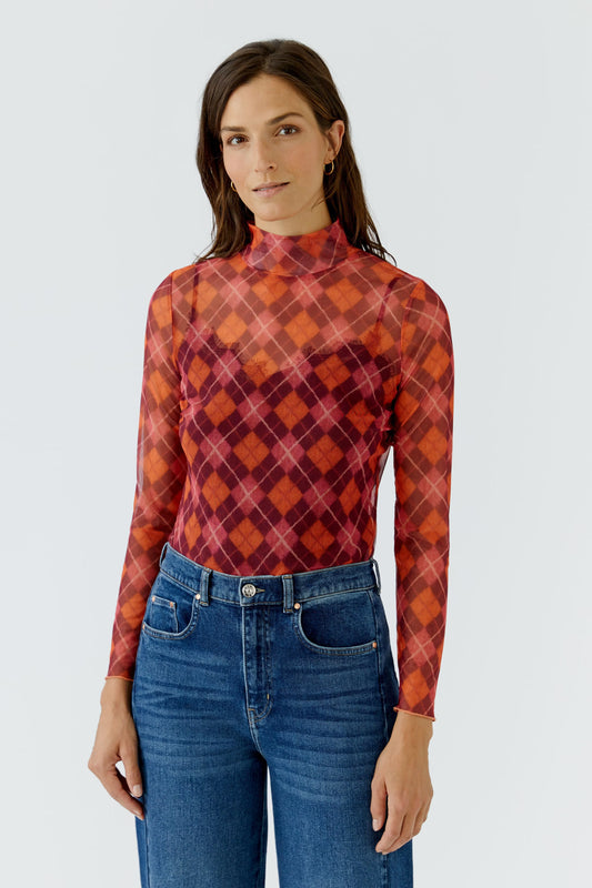 Oui 0099895 Dark Red Red Top