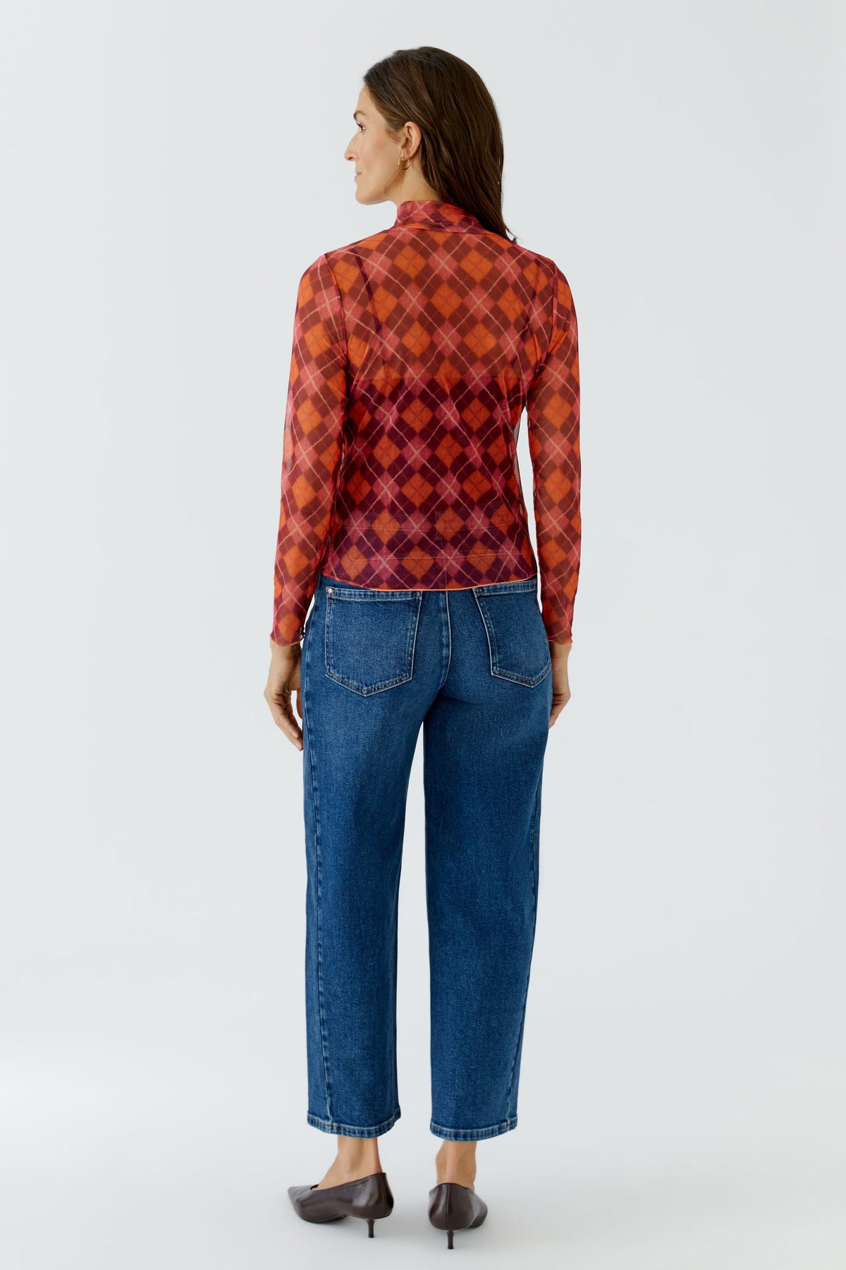 Oui 0099895 Dark Red Red Top
