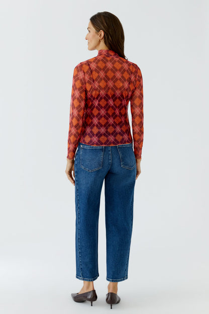Oui 0099895 Dark Red Red Top