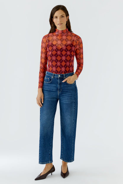 Oui 0099895 Dark Red Red Top