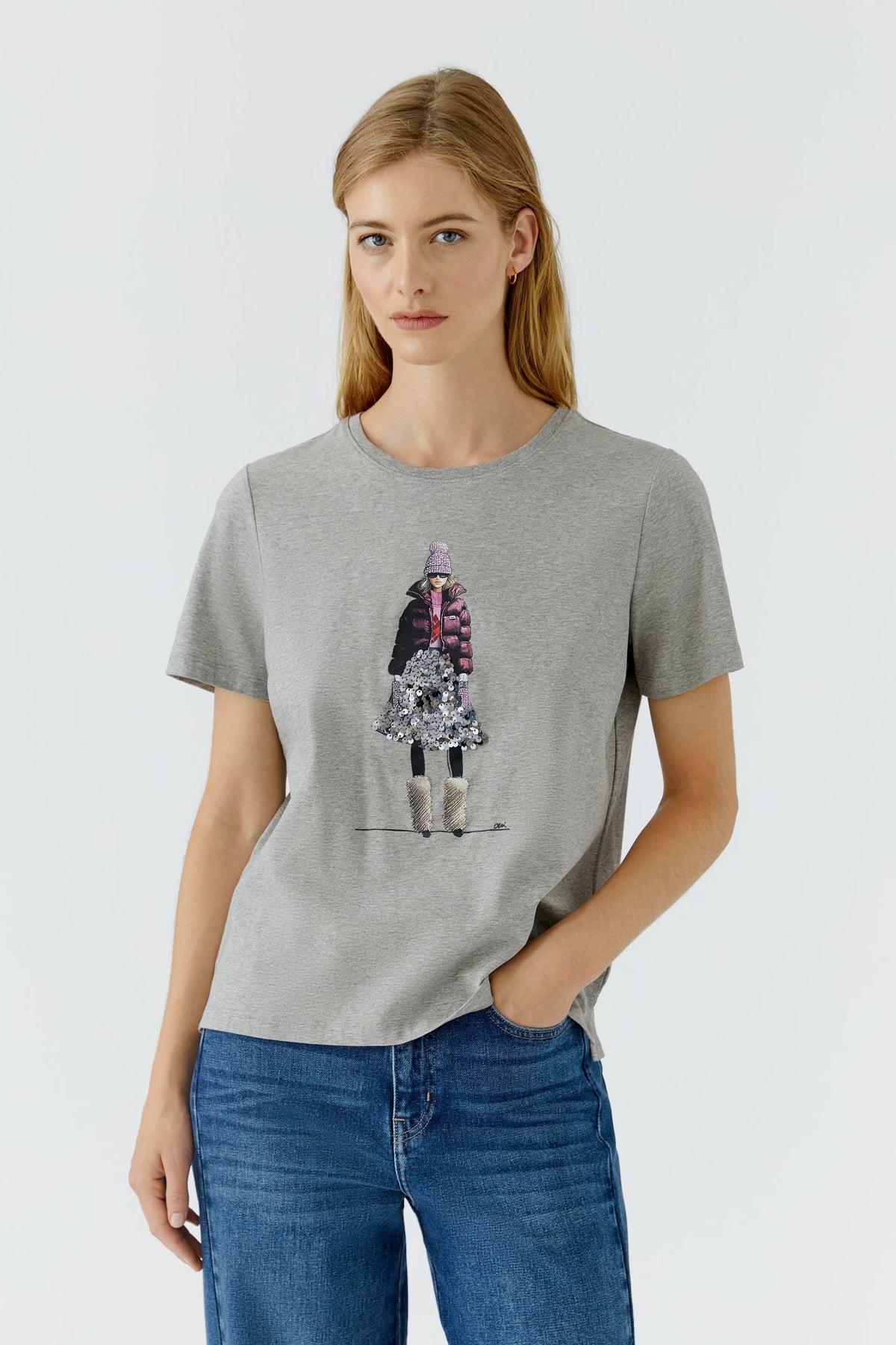 Oui 00858 River stone T-Shirt