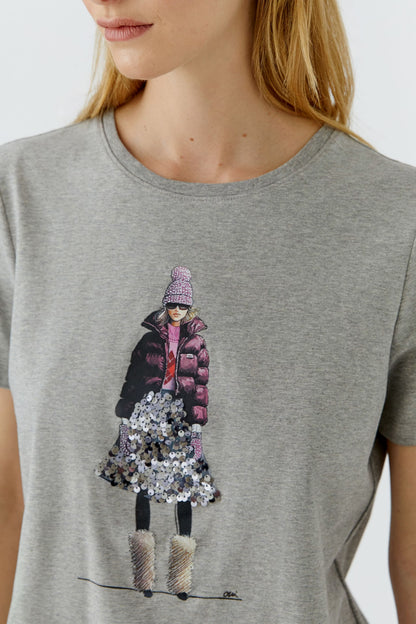 Oui 00858 River stone T-Shirt