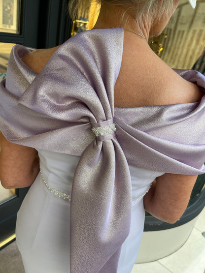 Anoola D420 Lilac & Shimmer Bow Dress