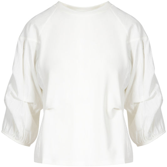 Coster 261-1124 White Blouse with Mix Sleeve
