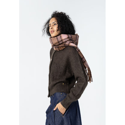 Coster 264-9037H Rose/Brown Check Scarf