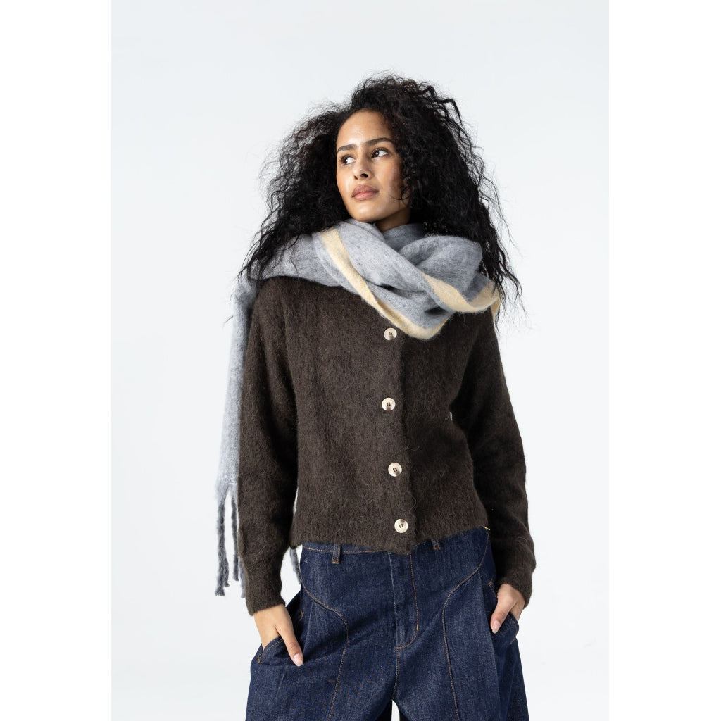 Coster 264-9037H Grey/Yellow Stripe Scarf