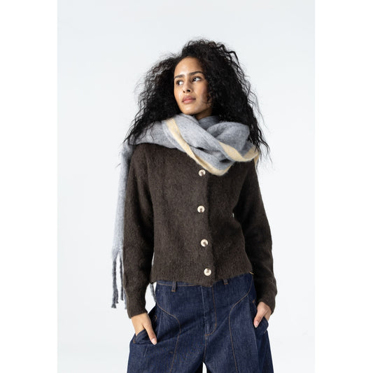 Coster 264-9037H Grey/Yellow Stripe Scarf
