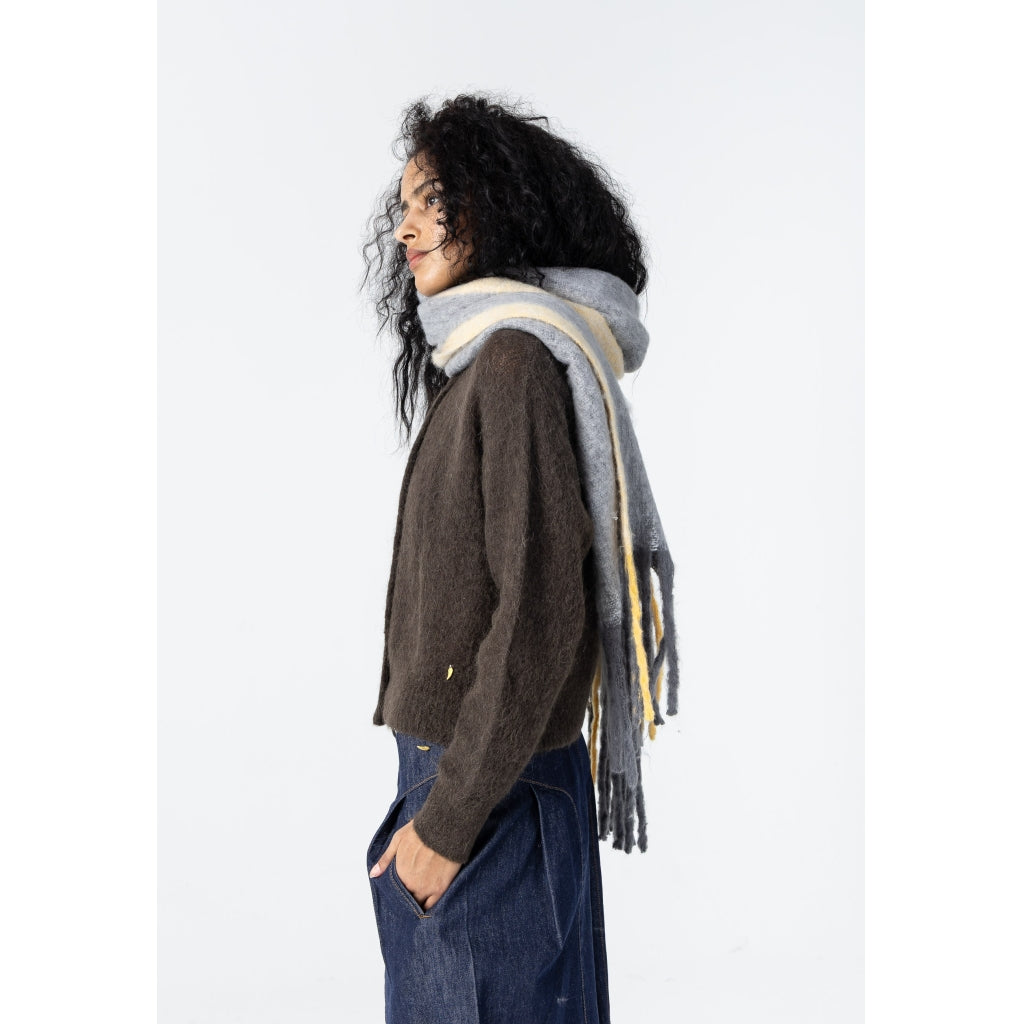Coster 264-9037H Grey/Yellow Stripe Scarf