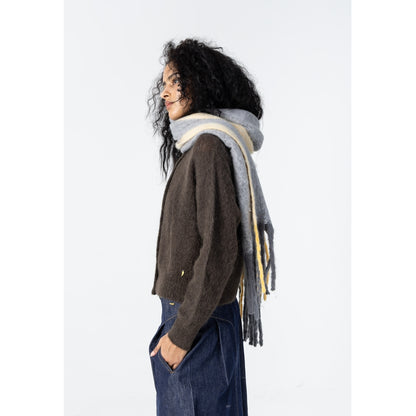Coster 264-9037H Grey/Yellow Stripe Scarf