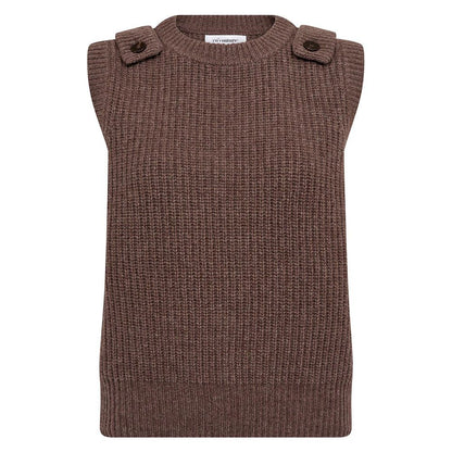 Co' Couture Alvia Brown Knit Vest