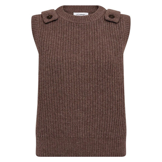 Co' Couture Alvia Brown Knit Vest