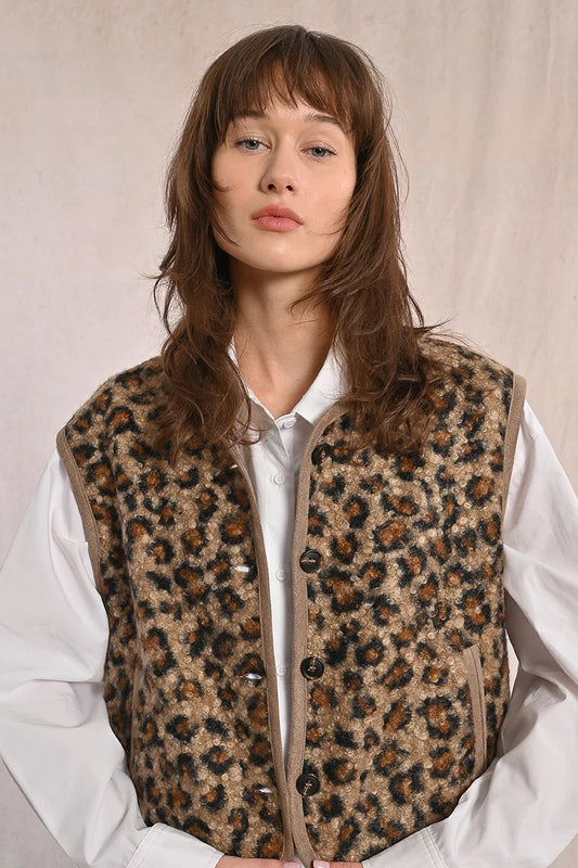 Molly Bracken LA1750DH Leopard Vest