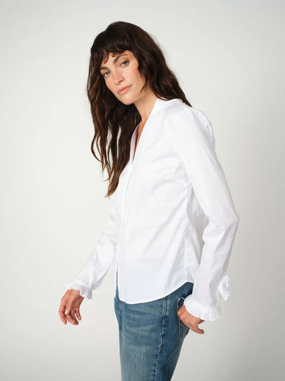 Mos Mosh Hassie White Pleat Shirt