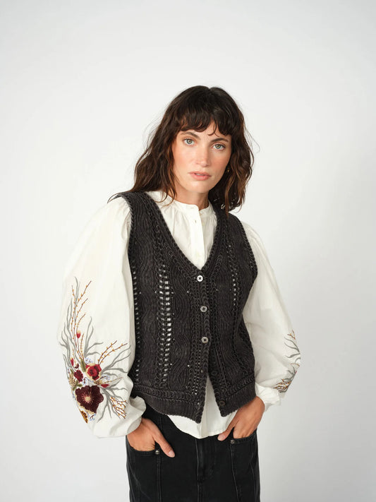 Mos Mosh Grey Knit Vest