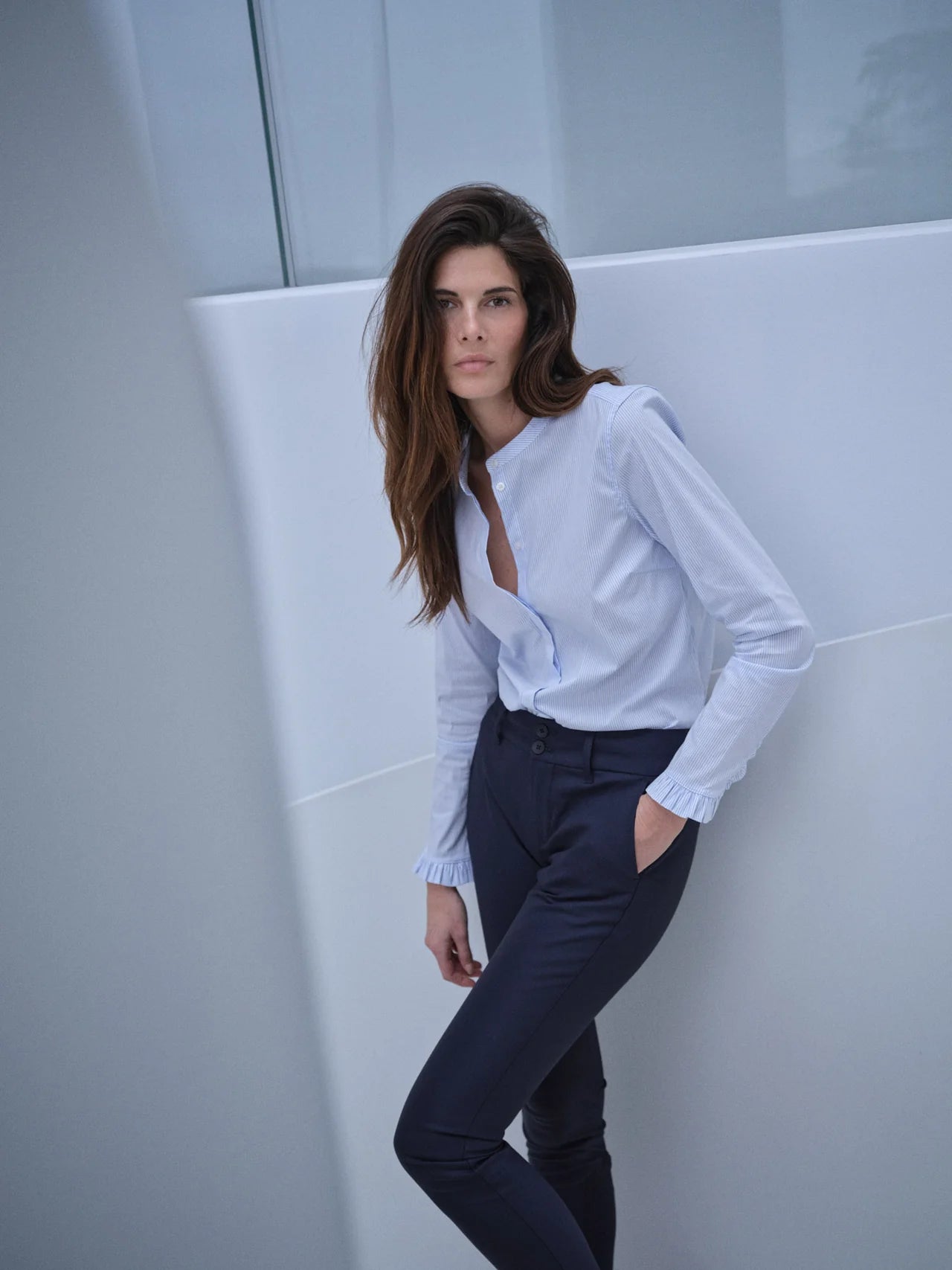 Mos Mosh Mattie Light Blue Stripe Shirt