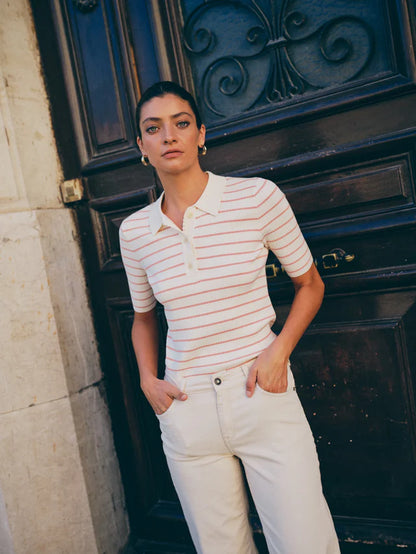 Mos Mosh Caliz Stripe Knit Peach
