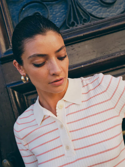 Mos Mosh Caliz Stripe Knit Peach